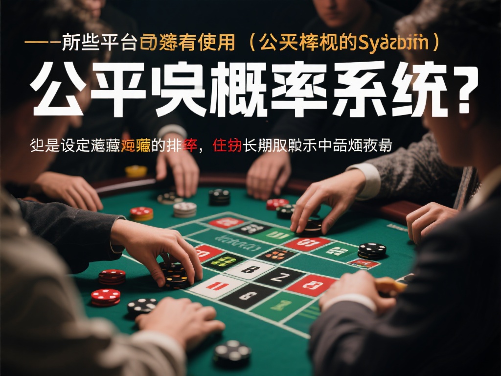 揭秘百家乐骗局:操控阴谋与真相深度剖析 虚假公平性: 有些平台声称使用“公平概率系统”,其