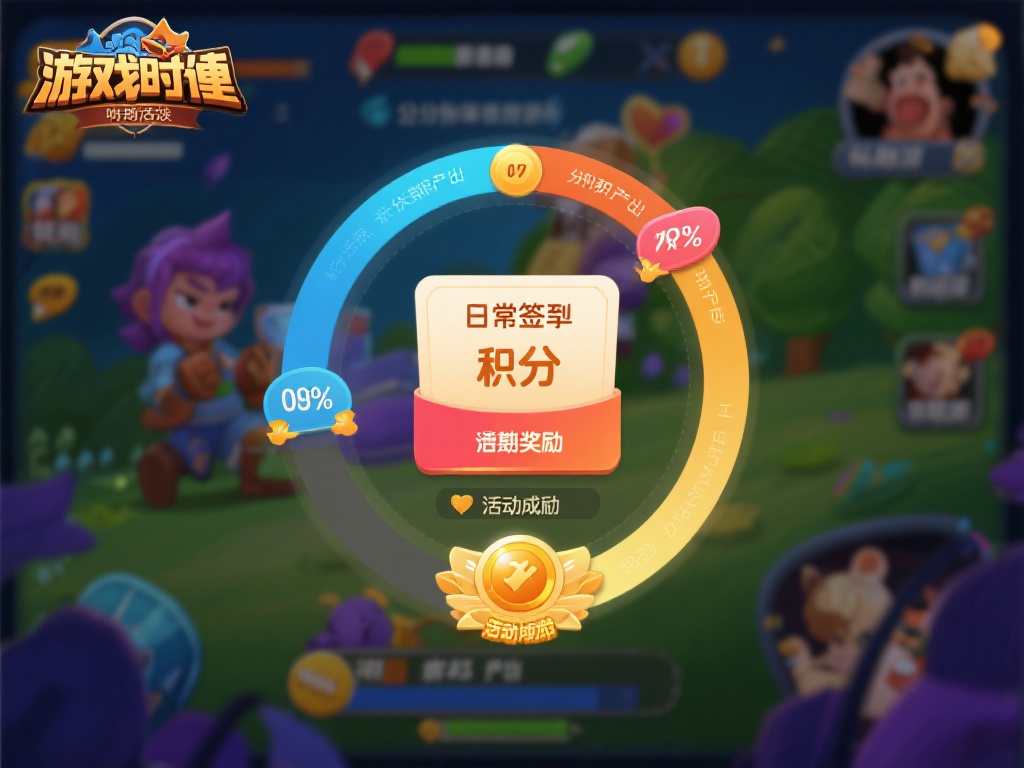 游戏时长积累：玩家在游戏中的每一分每一秒都会有积分