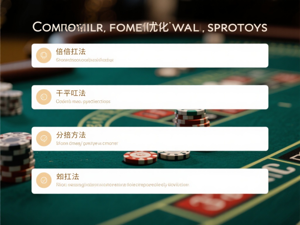 探索注码优化策略,实现百家乐长期稳定盈利 常见的注码优化策略包括:倍注法、扁平注法和分注法。