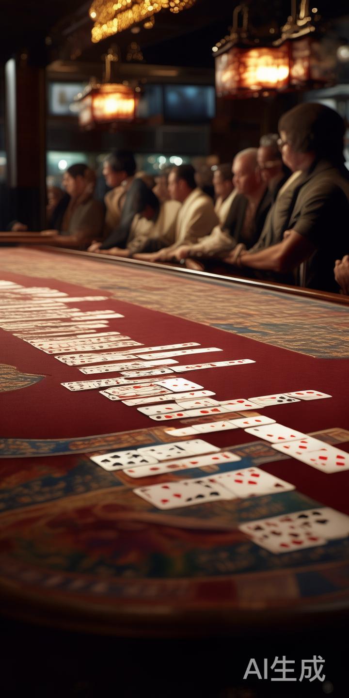 大牌规律策略：观察牌局，若出现“天牌”等大牌，玩家